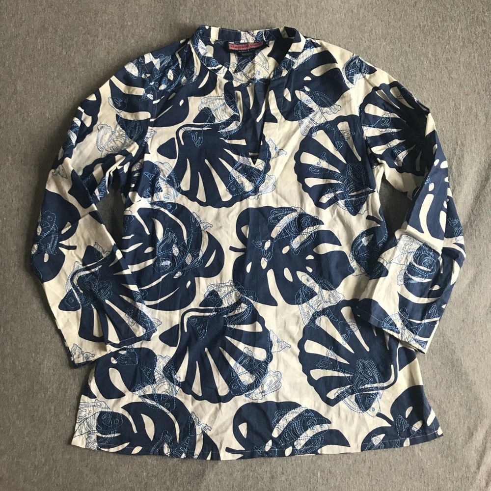 Vineyard Vines XS Navy/White Tunic Top XS